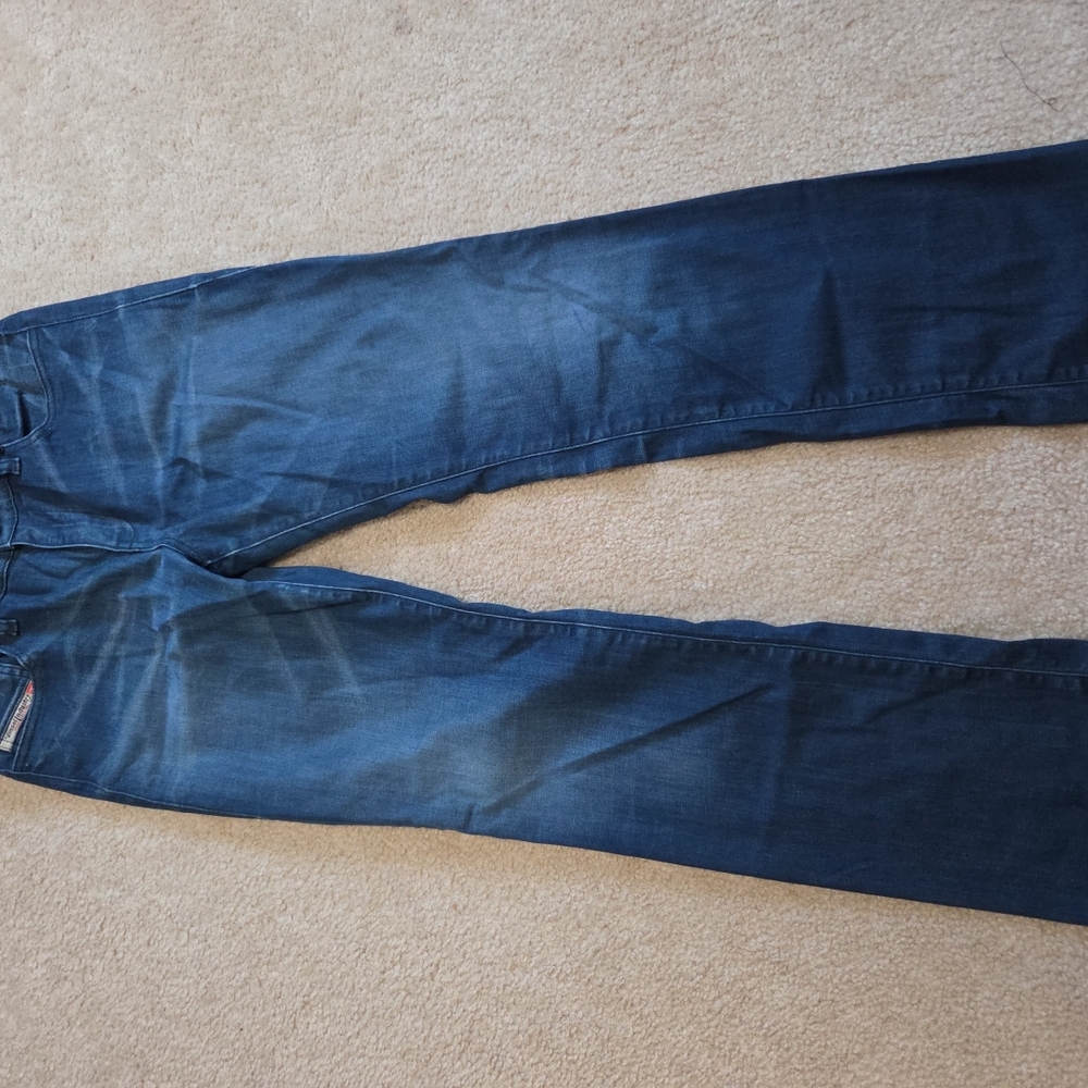 Diesel Blue Boot Cut Jeans Vintage Wash 30x30 Made In Italy